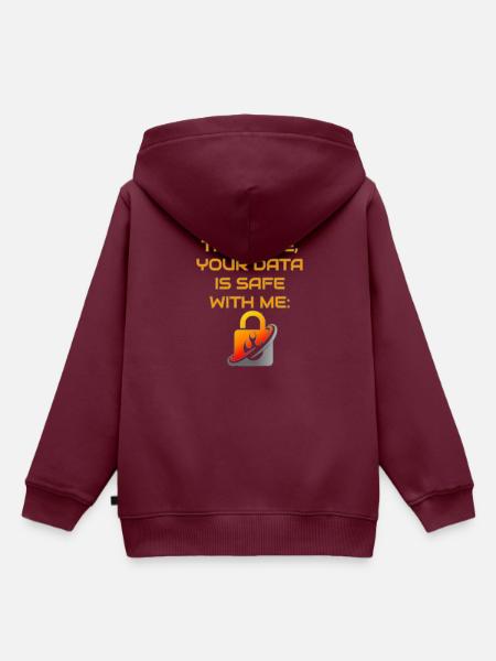 Datenschutz - Kinder Premium Organic Hoodie - Burgunderrot