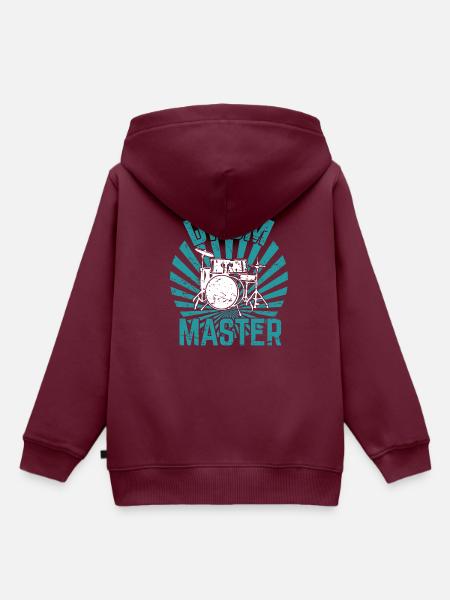 Schlagzeug Schlagzeuger Drummer Percussion - Kinder Premium Organic Hoodie - Burgunderrot