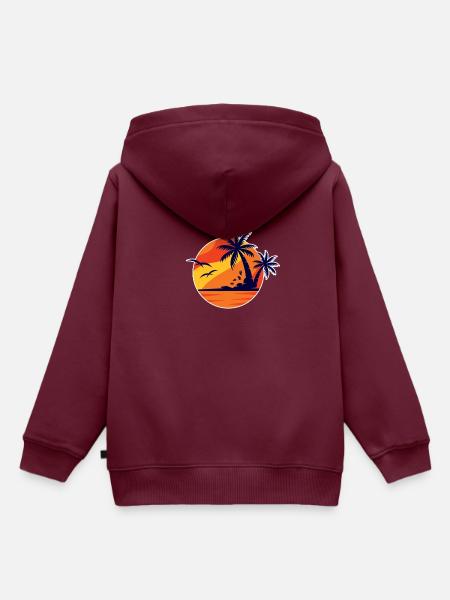 Urlaubsreif - Kinder Premium Organic Hoodie - Burgunderrot