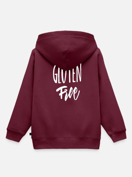 GLUTEN FREE - Kinder Premium Organic Hoodie - Burgunderrot