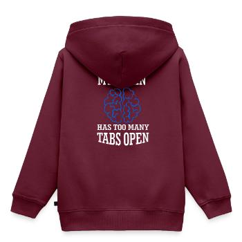 Internet Tabs - Kinder Premium Organic Hoodie - Burgunderrot - Hinten - AI Model Kid Female (0cm)