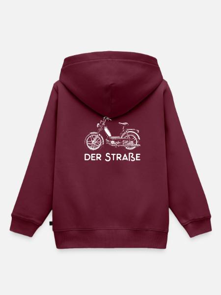 Helden der Strasse Mofa Moped Mofagang - Kinder Premium Organic Hoodie - Burgunderrot