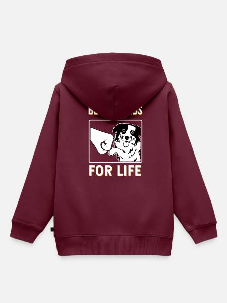 Australian Shepherd - Kinder Premium Organic Hoodie - Burgunderrot