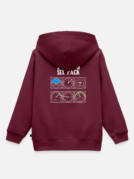 pilot - Kinder Premium Organic Hoodie - Burgunderrot