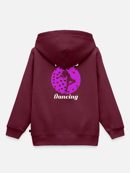 Tanz Weiter Disco - Kinder Premium Organic Hoodie - Burgunderrot