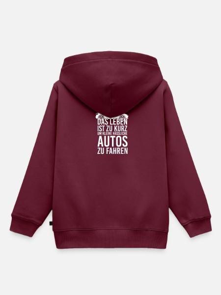 Auto - Kinder Premium Organic Hoodie - Burgunderrot