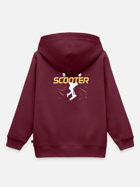 Scooter Roller Sport - Kinder Premium Organic Hoodie - Burgunderrot