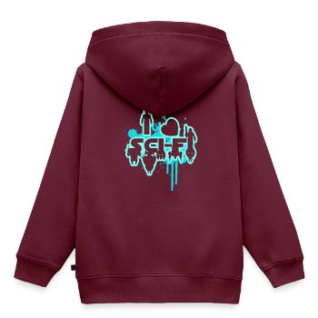 Sci-Fi - Kinder Premium Organic Hoodie - Burgunderrot - Hinten - AI Model Kid Female (0cm)