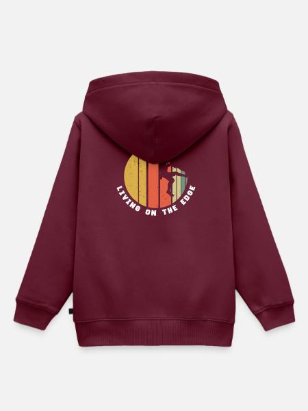 Klettern Bergsteigen Bouldern Sportklettern - Kinder Premium Organic Hoodie - Burgunderrot