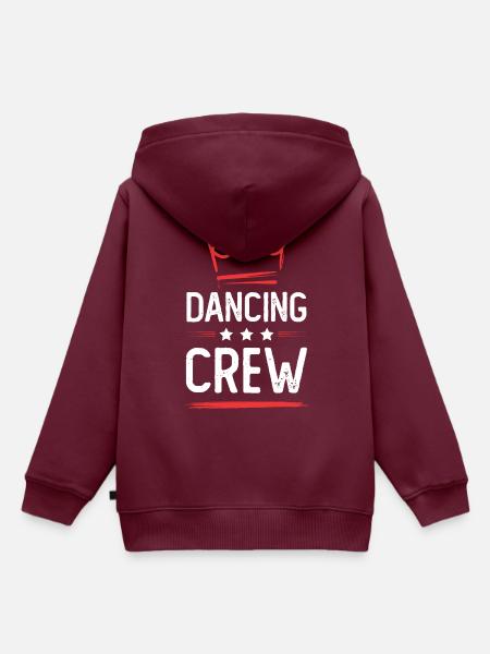 Dancing Crew - Kinder Premium Organic Hoodie - Burgunderrot