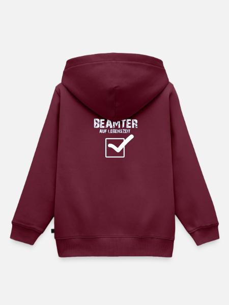 Beamter auf Lebenszeit - Kinder Premium Organic Hoodie - Burgunderrot