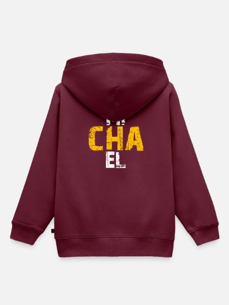 Michael - Kinder Premium Organic Hoodie - Burgunderrot