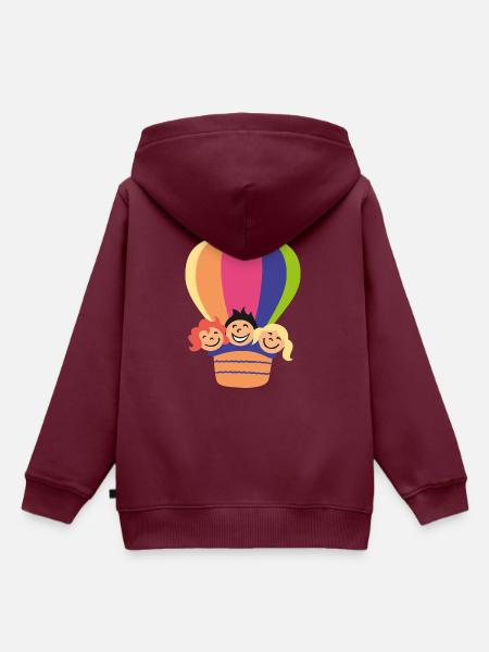 Ballon Kids - Kinder Premium Organic Hoodie - Burgunderrot