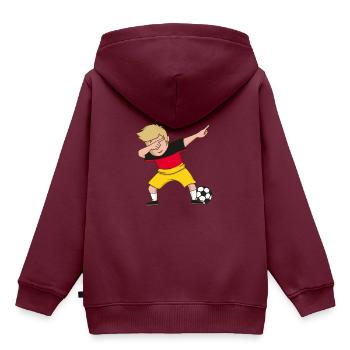 Deutschland Dab - Fußball Dabbing Flagge WM - Kinder Premium Organic Hoodie - Burgunderrot - Hinten - AI Model Kid Female (0cm)