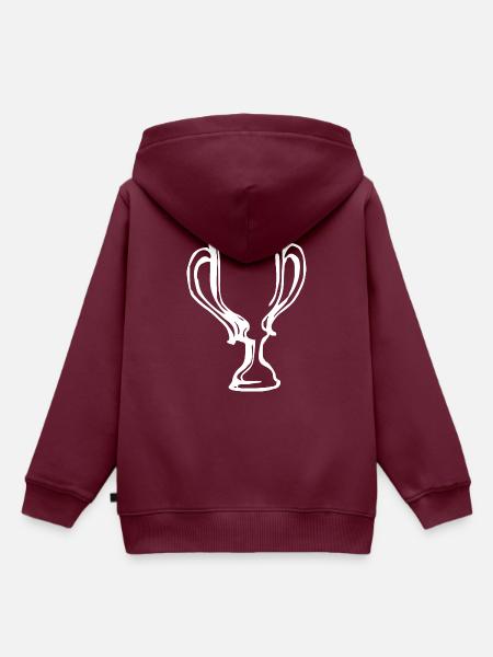 Pokal Sieger Gewinner Geschenkidee - Kinder Premium Organic Hoodie - Burgunderrot