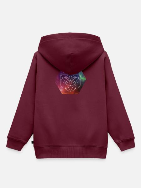Heilige Geometrie - Samen des Lebens - Kinder Premium Organic Hoodie - Burgunderrot