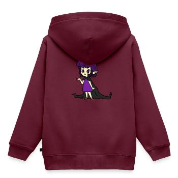 vampir Teen - Kinder Premium Organic Hoodie - Burgunderrot - Hinten - AI Model Kid Female (0cm)