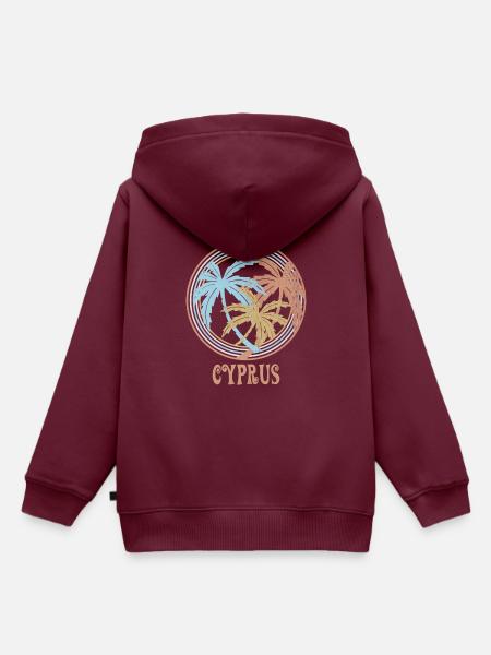 Zypern - Kinder Premium Organic Hoodie - Burgunderrot