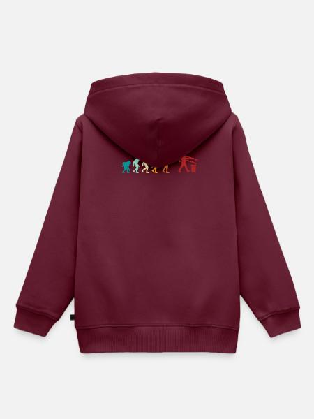 Schornsteinfeger Geschenk Kaminkehrer Evolution - Kinder Premium Organic Hoodie - Burgunderrot