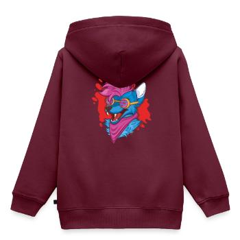 Awesome Stolz Pelziger Schwanz Ohr Pelzige Person Cosplay - Kinder Premium Organic Hoodie - Burgunderrot - Hinten - AI Model Kid Female (0cm)