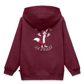 Keine Sorge Sei Pelziger Schwanz Ohr Pelzige Person Cosplay - Kinder Premium Organic Hoodie - Burgunderrot - Hinten - AI Model Kid Female (0cm)