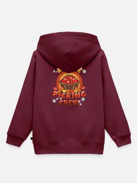 Apfelpflückmannschaft Herbst Herbst - Kinder Premium Organic Hoodie - Burgunderrot