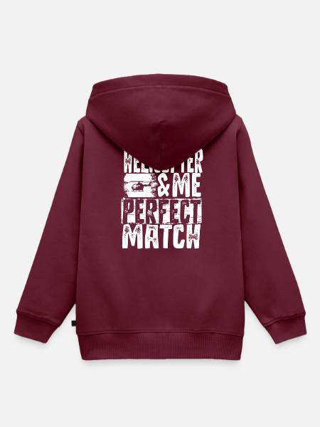 Helikopterpilot*innen - Kinder Premium Organic Hoodie - Burgunderrot
