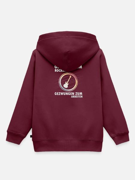 Rockmusik - Kinder Premium Organic Hoodie - Burgunderrot