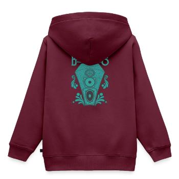 Beat Tremors Orgasmic Sounds Musik Stereo Hifi - Kinder Premium Organic Hoodie - Burgunderrot - Hinten - AI Model Kid Female (0cm)