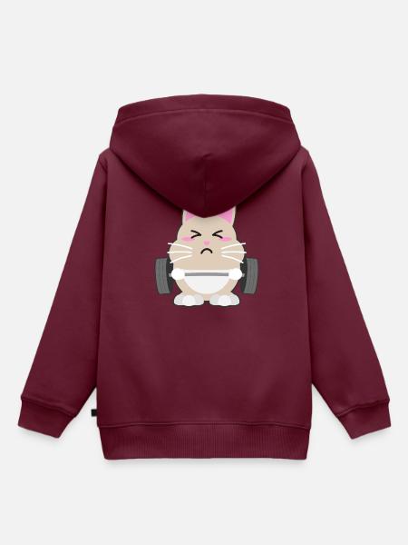 Fitness - Kinder Premium Organic Hoodie - Burgunderrot