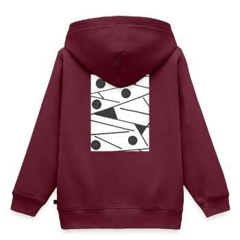 Sigma - Kinder Premium Organic Hoodie - Burgunderrot - Hinten - AI Model Kid Female (0cm)