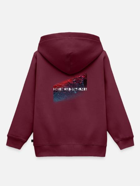 Heute wird getanzt,Discothek,tanzen,Geschenk - Kinder Premium Organic Hoodie - Burgunderrot