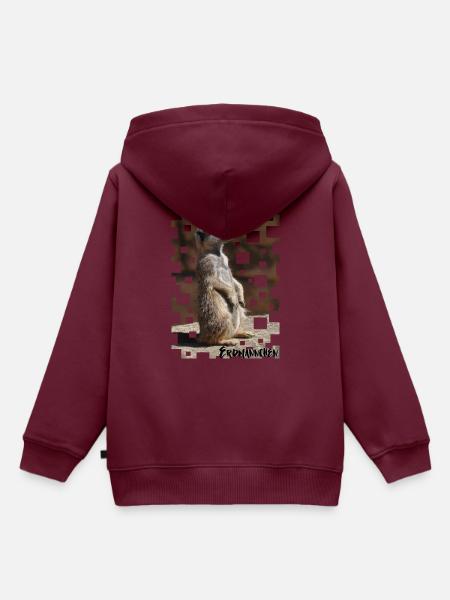 Erdmännchen - Kinder Premium Organic Hoodie - Burgunderrot