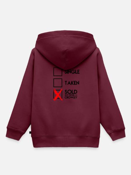 SOLD, GESCHENK - Kinder Premium Organic Hoodie - Burgunderrot