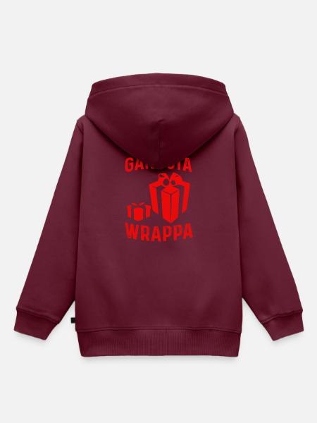 Gangsta Wrappa - Kinder Premium Organic Hoodie - Burgunderrot