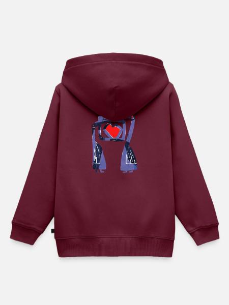 Turteltauben - Kinder Premium Organic Hoodie - Burgunderrot