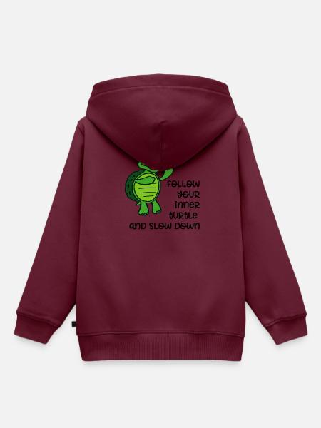 langsam - Kinder Premium Organic Hoodie - Burgunderrot
