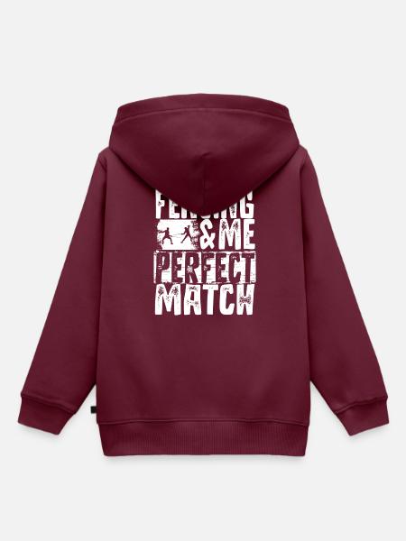 Fechten Fechtkampf - Kinder Premium Organic Hoodie - Burgunderrot