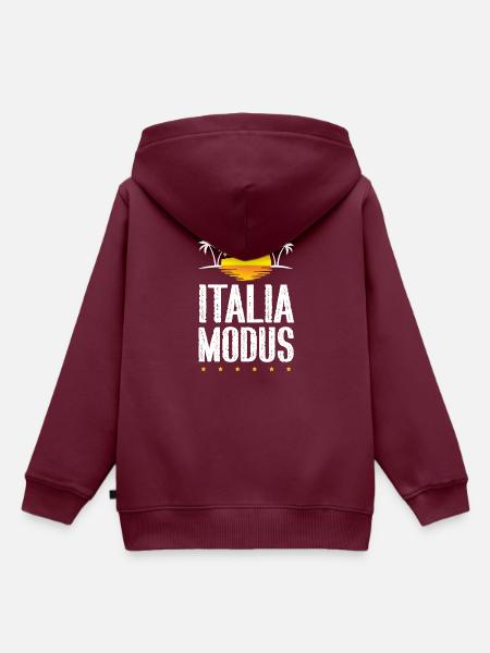 Italia Modus - Kinder Premium Organic Hoodie - Burgunderrot