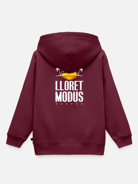 Lloret De Mar Modus - Kinder Premium Organic Hoodie - Burgunderrot