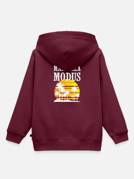 Marbella Modus - Kinder Premium Organic Hoodie - Burgunderrot