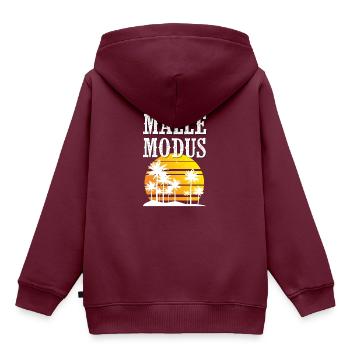 Malle Modus - Kinder Premium Organic Hoodie - Burgunderrot - Hinten - AI Model Kid Female (0cm)