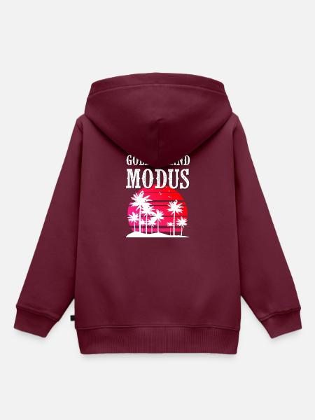 Goldstrand Modus - Kinder Premium Organic Hoodie - Burgunderrot
