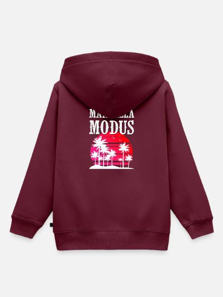 Marbella Modus - Kinder Premium Organic Hoodie - Burgunderrot