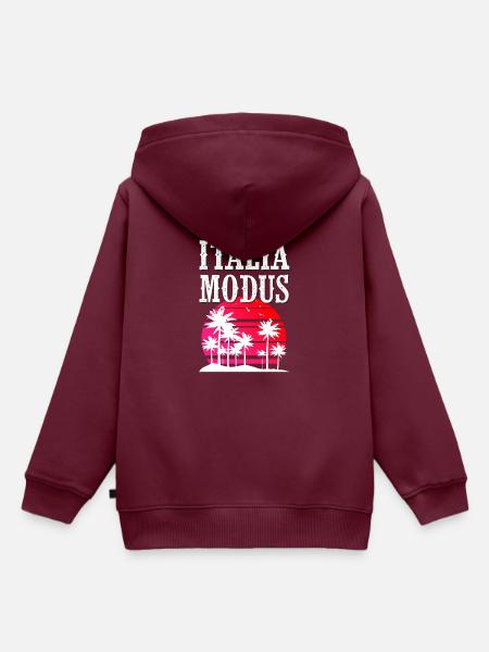 Italia Modus - Kinder Premium Organic Hoodie - Burgunderrot