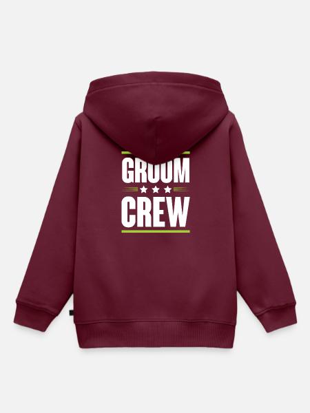 Groom Crew - Kinder Premium Organic Hoodie - Burgunderrot