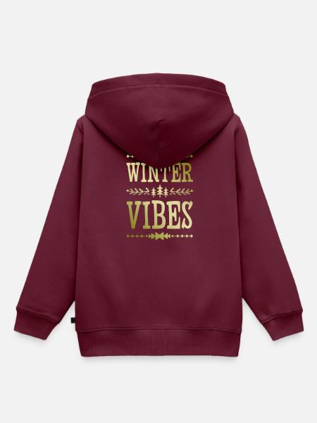 Winter Vibes - Kinder Premium Organic Hoodie - Burgunderrot
