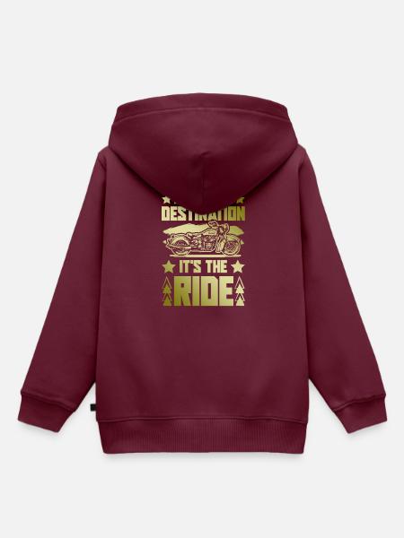 Motorrad Ziel - Kinder Premium Organic Hoodie - Burgunderrot