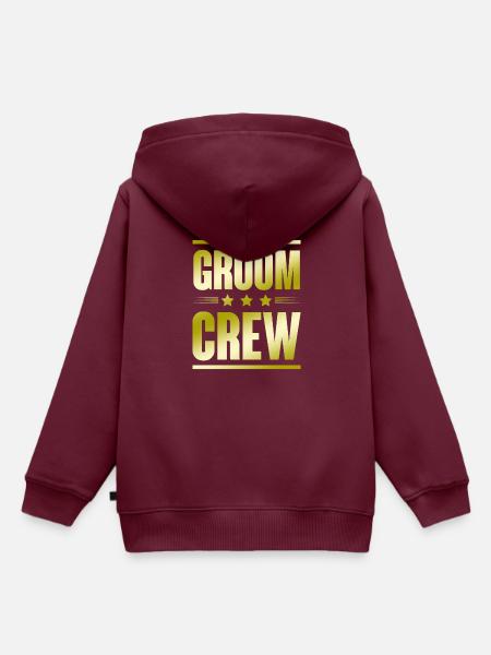 Groom Crew - Kinder Premium Organic Hoodie - Burgunderrot