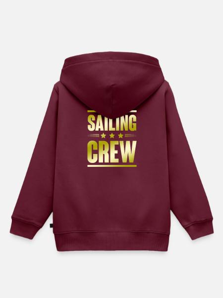 Sailing Crew - Kinder Premium Organic Hoodie - Burgunderrot